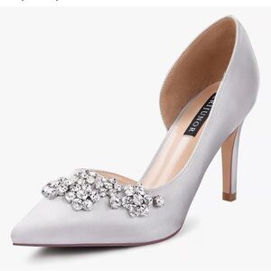 Glamorous Silver Rhinestone Heels